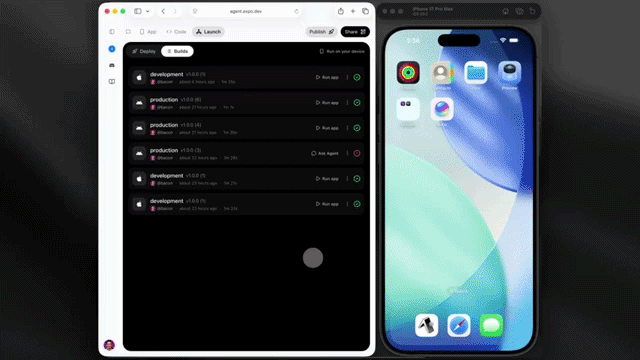 Expo Agent in action